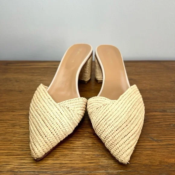 EUC Le Mogador Size 39 (Size 9) • Tan Jute Lapa Mule Slides Tuckernuck. - Picture 3 of 7